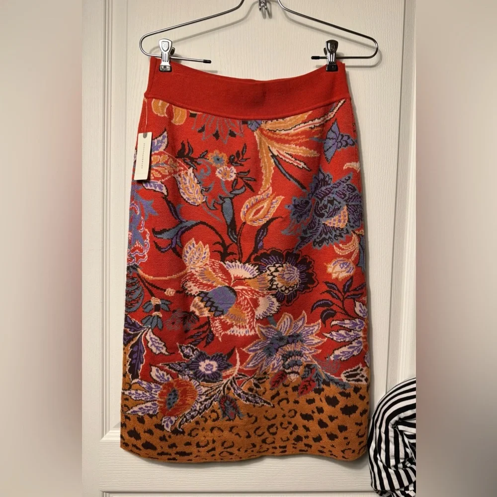 Maeve Delphinia Floral Knit Pencil Skirt - Picture 4 of 12